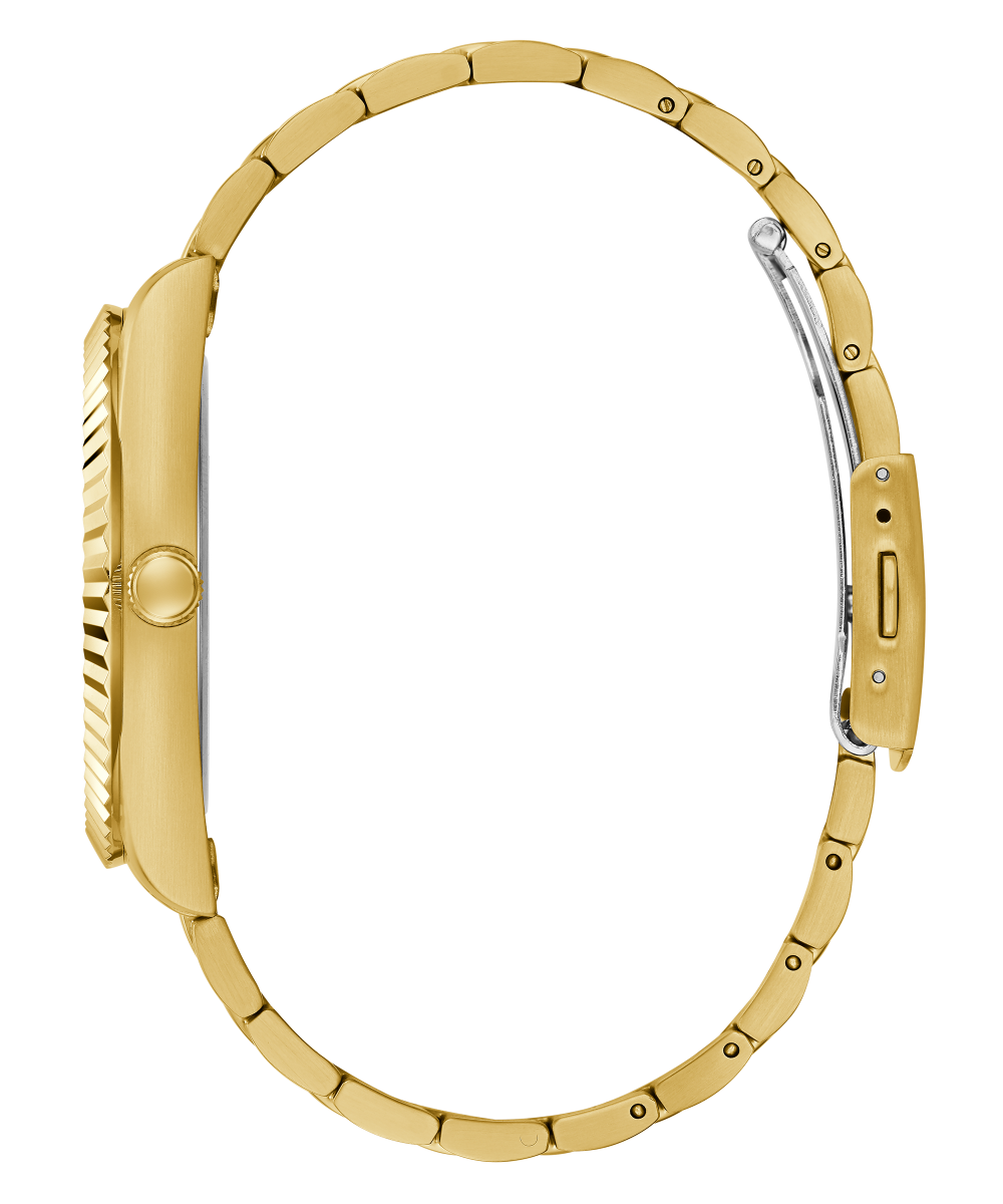 GUESS Mens Gold Tone Day/Date Watch