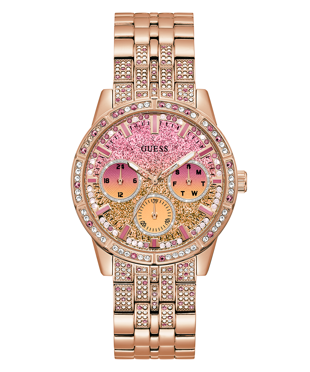 GUESS Ladies Rose Gold Tone Multi-function Watch