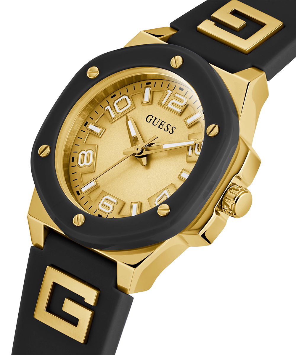 GUESS Ladies Black 2-Tone Analog Watch