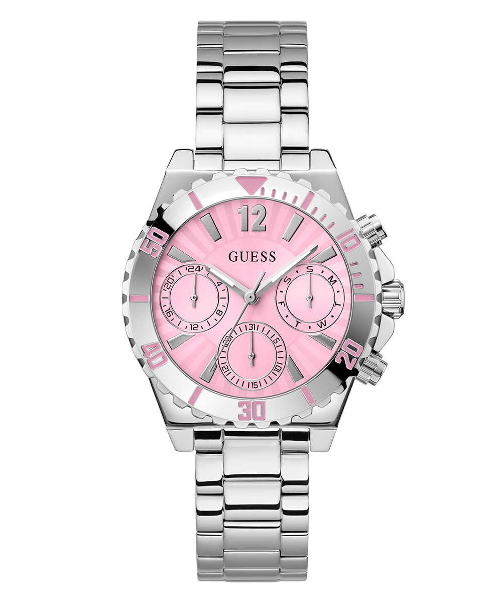 GUESS Ladies Silver Tone Multi-function Watch