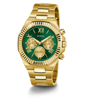 GUESS Equity Mens Gold Tone Multi-function Watch