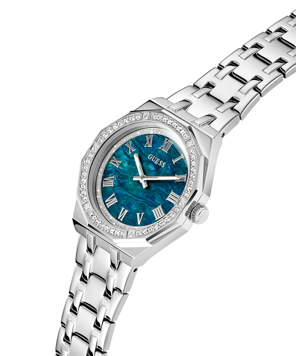 GUESS Ladies Silver Tone Analog Watch