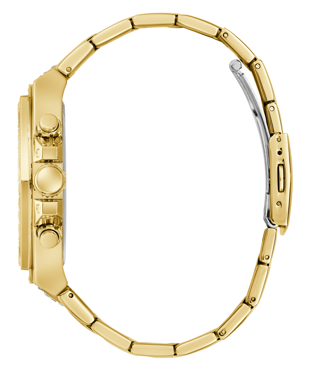 GUESS Mens Gold Tone Multi-function Watch