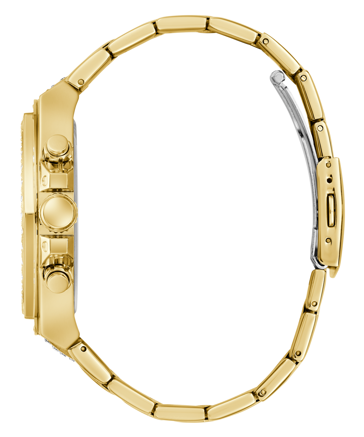 GUESS Mens Gold Tone Multi-function Watch