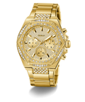 GUESS Mens Gold Tone Multi-function Watch