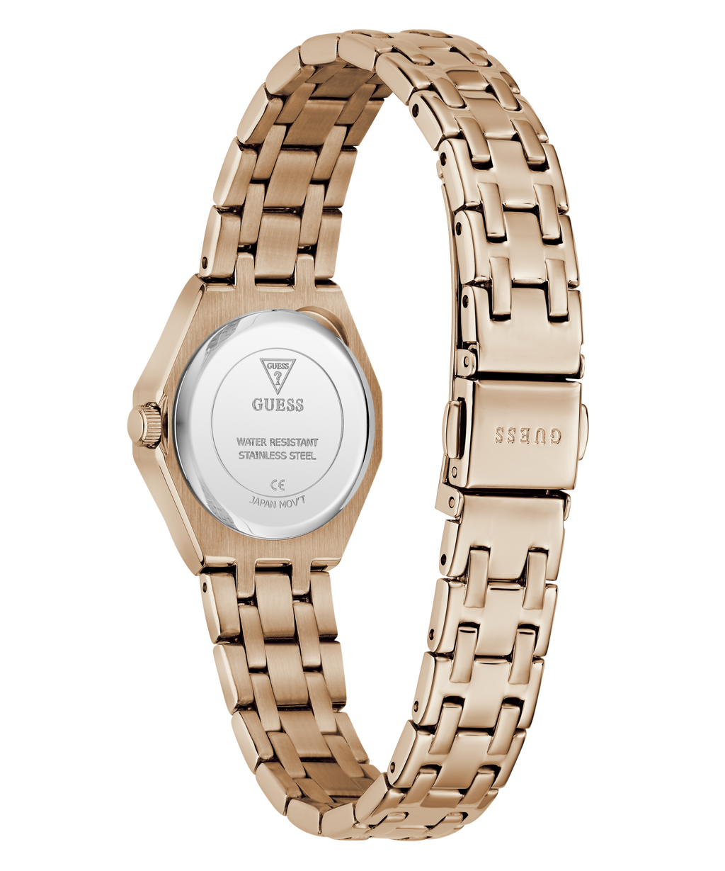 GUESS Ladies Rose Gold Tone Analog Watch