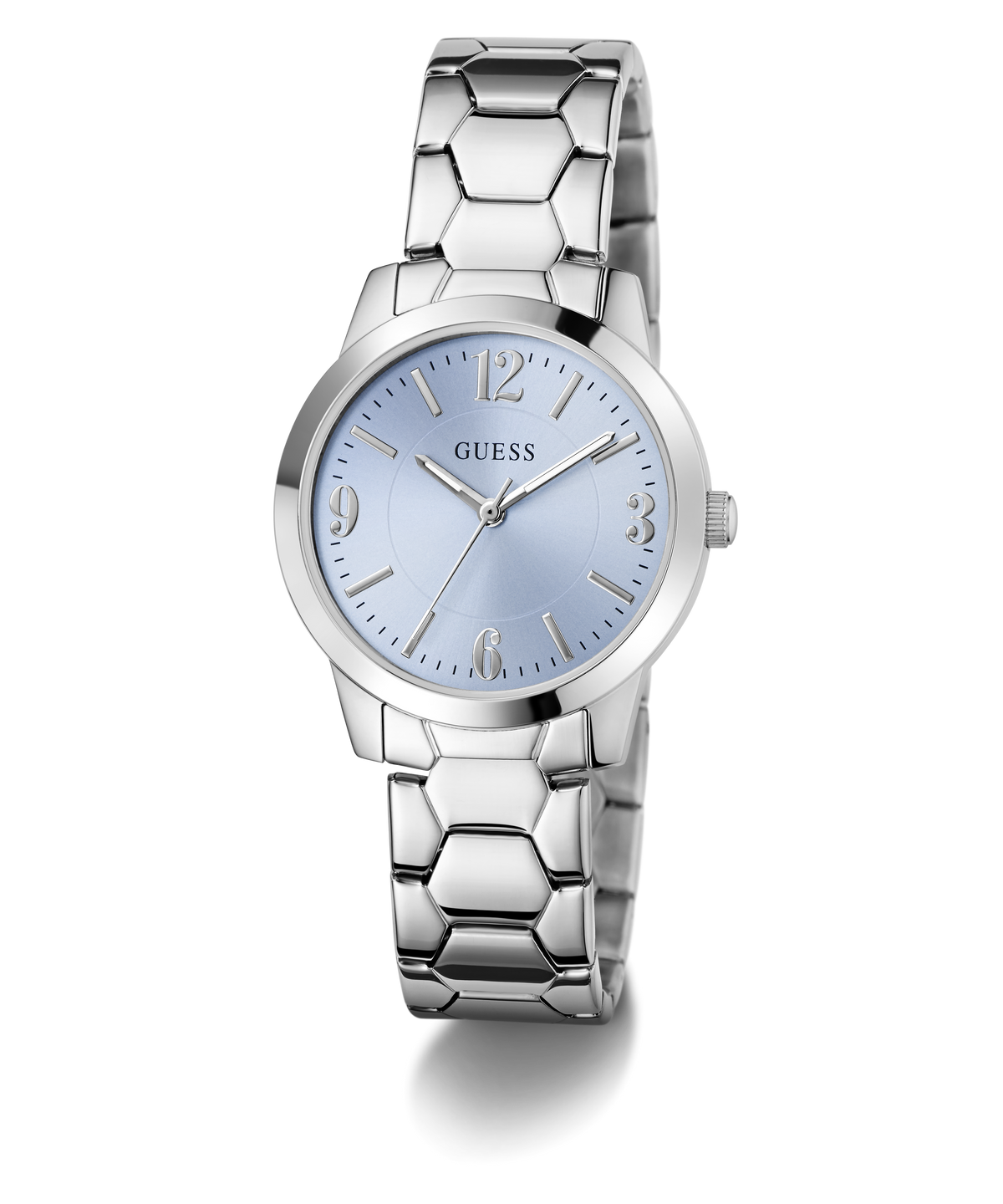 GUESS Ladies Silver Tone Analog Watch
