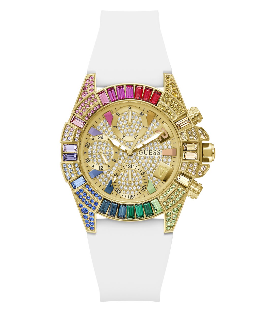 GUESS Pride Limited Edition White Gold Tone Analog Watch