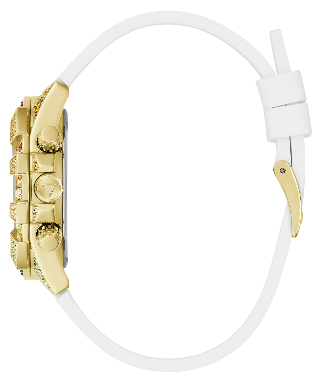 GUESS Pride Limited Edition White Gold Tone Analog Watch